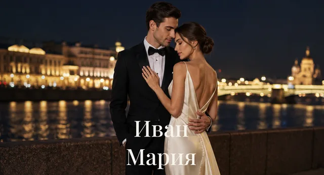 Шаблон свадебного приглашения «Navy Gala»